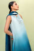 Pakistani Blue Ombre Embroidered Slim-Fit Long Shirt (3-Piece) - Image 11