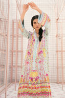 Light Blue Embellished Pure Silk A-Line Shirt (3-Piece) - Image 4