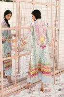 Light Blue Embellished Pure Silk A-Line Shirt (3-Piece) - Image 7