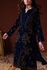 Zinc Blue Screen-Printed Velvet Salwar Kameez (2-Piece) - Image 3