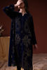 Zinc Blue Screen-Printed Velvet Salwar Kameez (2-Piece) - Image 4