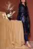 Zinc Blue Screen-Printed Velvet Salwar Kameez (2-Piece) - Image 5