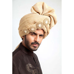 Dark Chocolate Brown Woven Brocade Achkan Sherwani (3-Piece) - Image 5