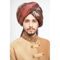 Caramel Zardozi Embroidered 120 Suiting Sherwani (3-Piece) - Image 4