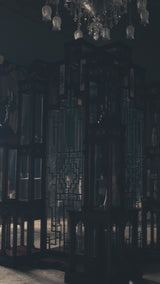 Indian Coffee Brown Embellished Tissue Silk Jacket Lehenga (3-Piece) - Image 7