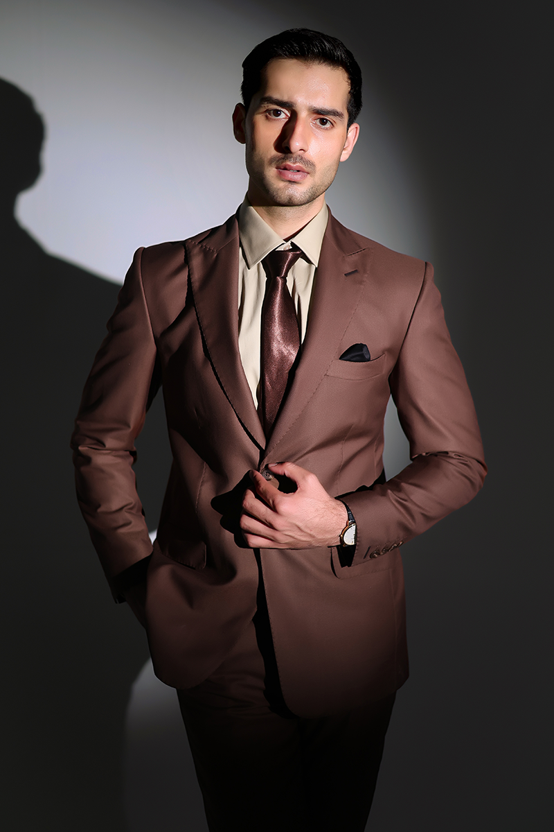 Rich Brown Peak Lapel Premium Suiting Two-Piece (2-Piece) - Image 5