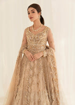 Pakistani Coffee Zardozi Net Pishwas Lehnga Set (3-Piece) - Image 4