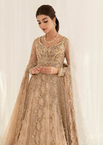 Pakistani Coffee Zardozi Net Pishwas Lehnga Set (3-Piece) - Image 6