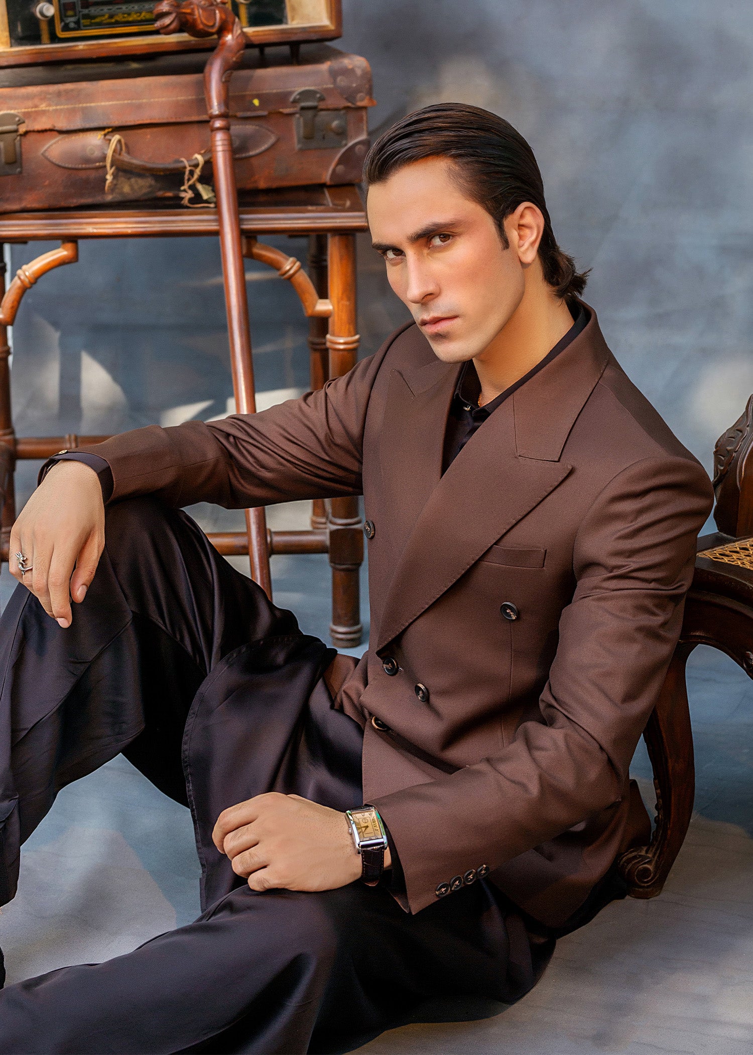 Hazel Brown Premium Suiting Prince Coat (1-Pc) - Image 4