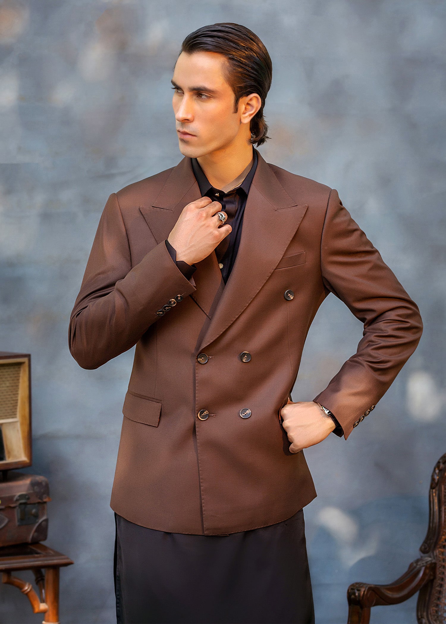 Hazel Brown Premium Suiting Prince Coat (1-Pc) - Image 6