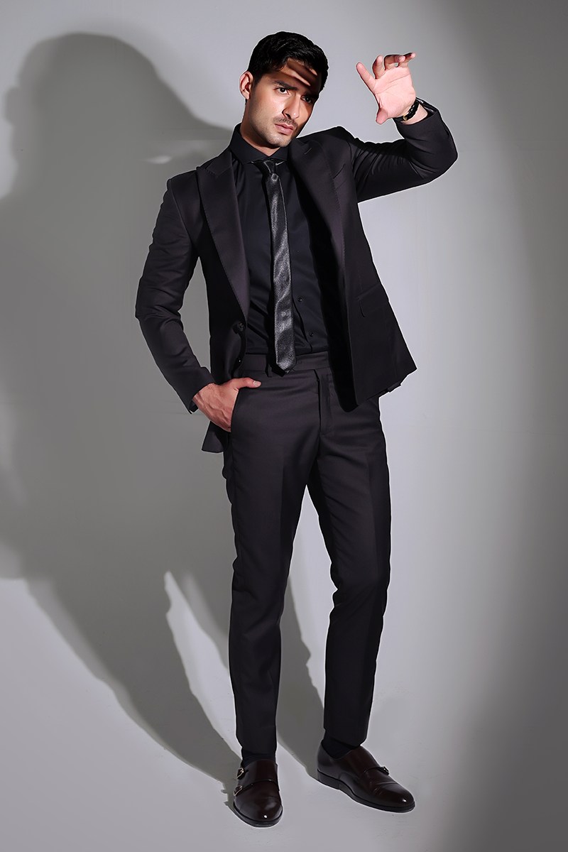 Chocolate Peak Lapel Premium Suiting Tuxedo (2-Piece) - Image 3