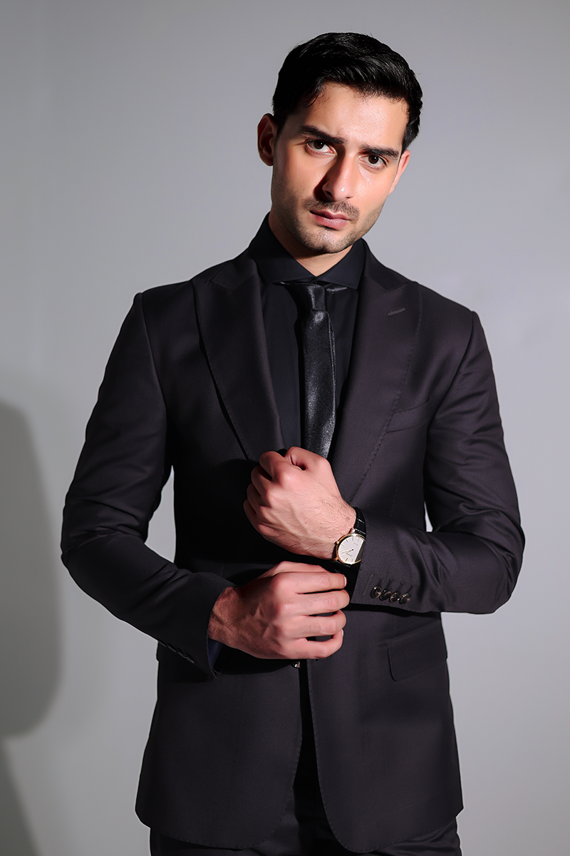 Chocolate Peak Lapel Premium Suiting Tuxedo (2-Piece) - Image 5