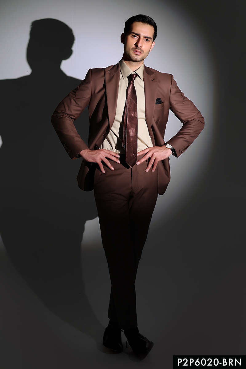 Rich Brown Premium Suiting Tuxedo (2-Piece) - Image 1