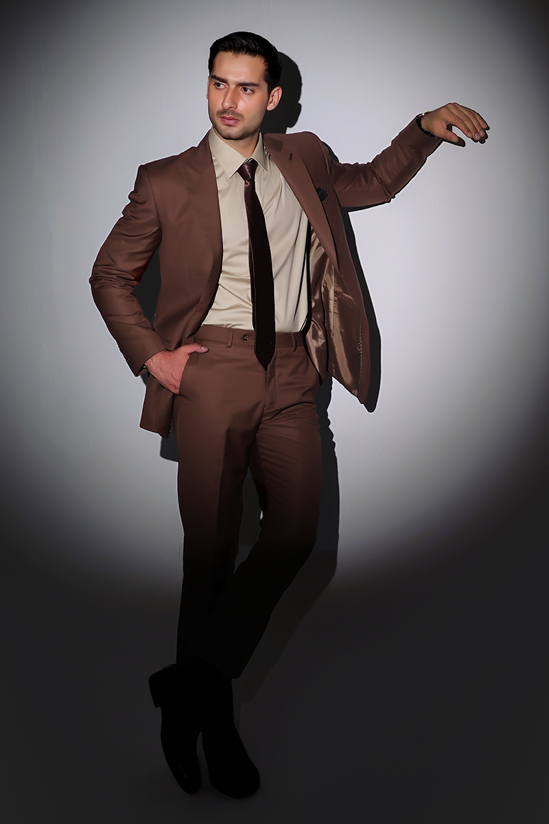 Rich Brown Premium Suiting Tuxedo (2-Piece) - Image 3