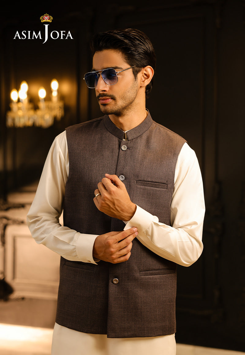 Brown Blended Fabric Waistcoat (1-Pc) - Image 4