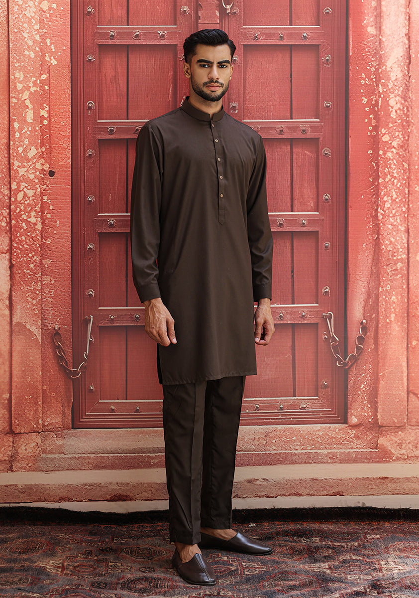Forest Night Poly Viscose Slim Fit Kurta Pajama (2-Piece) - Image 4