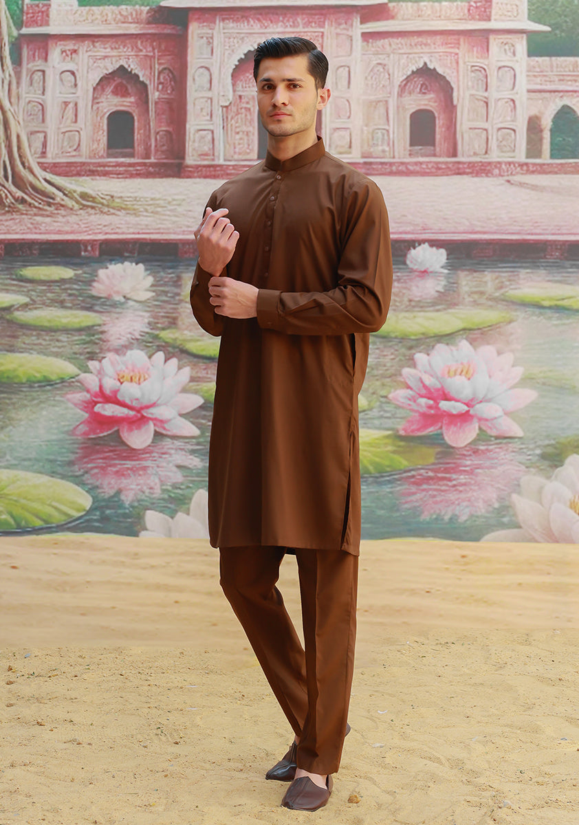 Desert Palm Poly Viscose Kurta Pajama (2-Piece) - Image 3