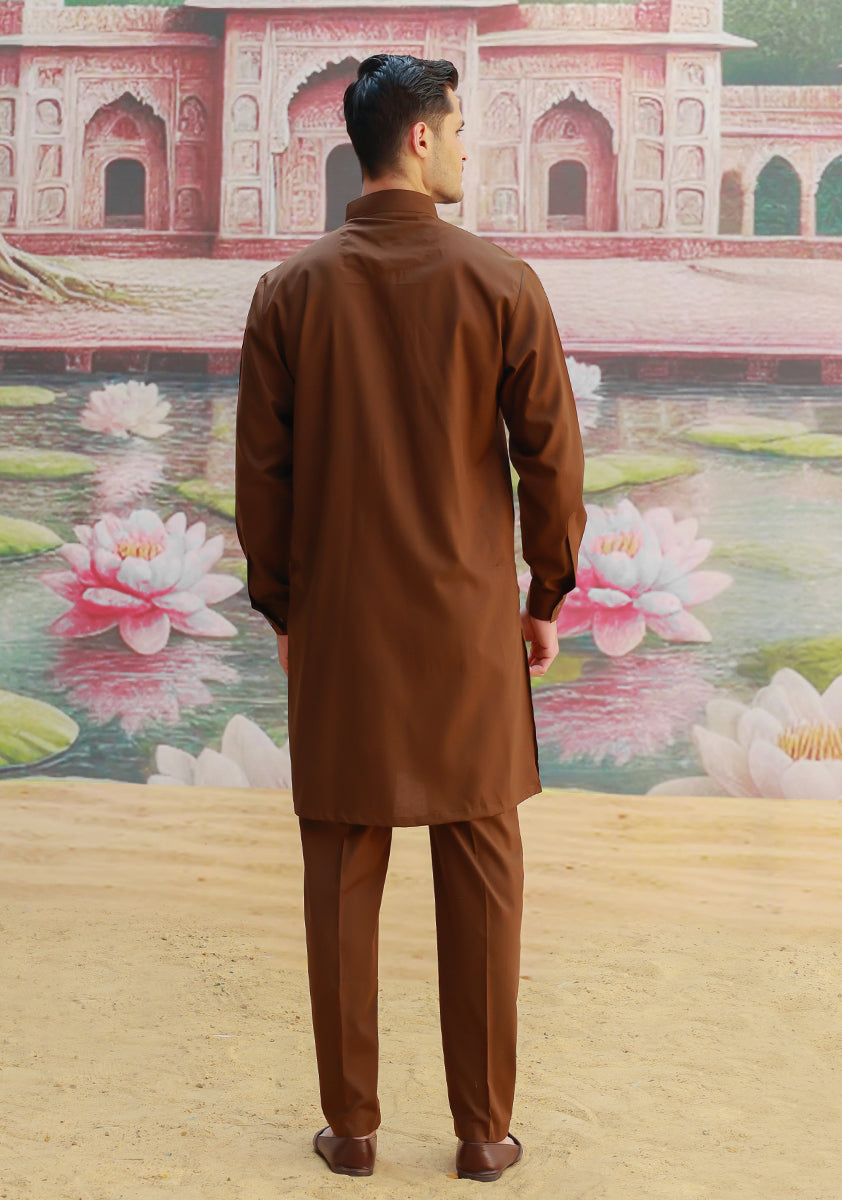Desert Palm Poly Viscose Kurta Pajama (2-Piece) - Image 5