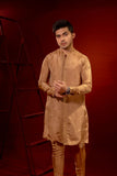 Brown Embroidered Silk Kurta Pajama (2-Piece) - Image 6