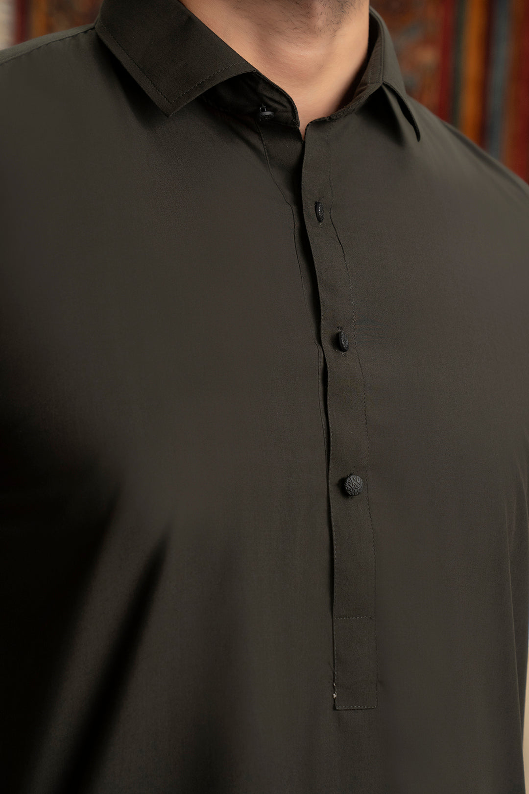 Brown Blended Fabric Shalwar Kameez (2-Piece) - Image 13