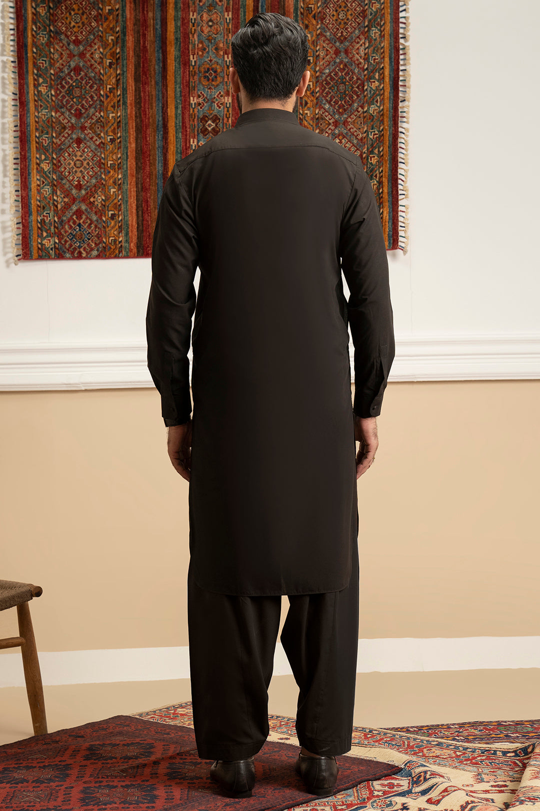 Brown Blended Fabric Shalwar Kameez (2-Piece) - Image 21
