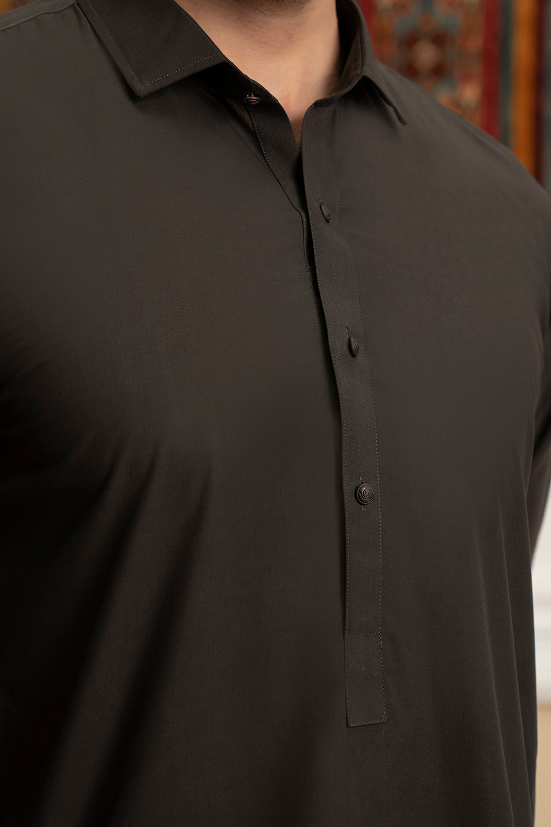 Brown Blended Fabric Shalwar Kameez (2-Piece) - Image 22