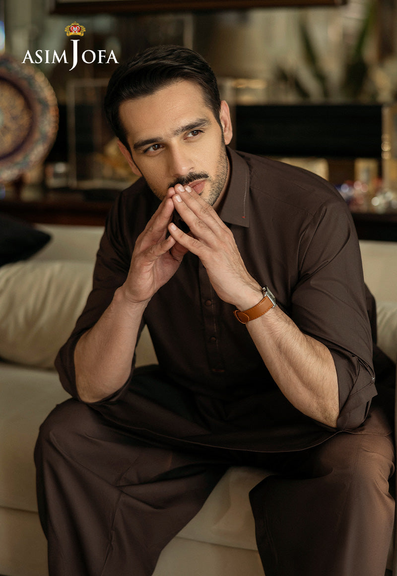 Brown Cotton Kurta Shalwar Set (2-Piece) - Image 2