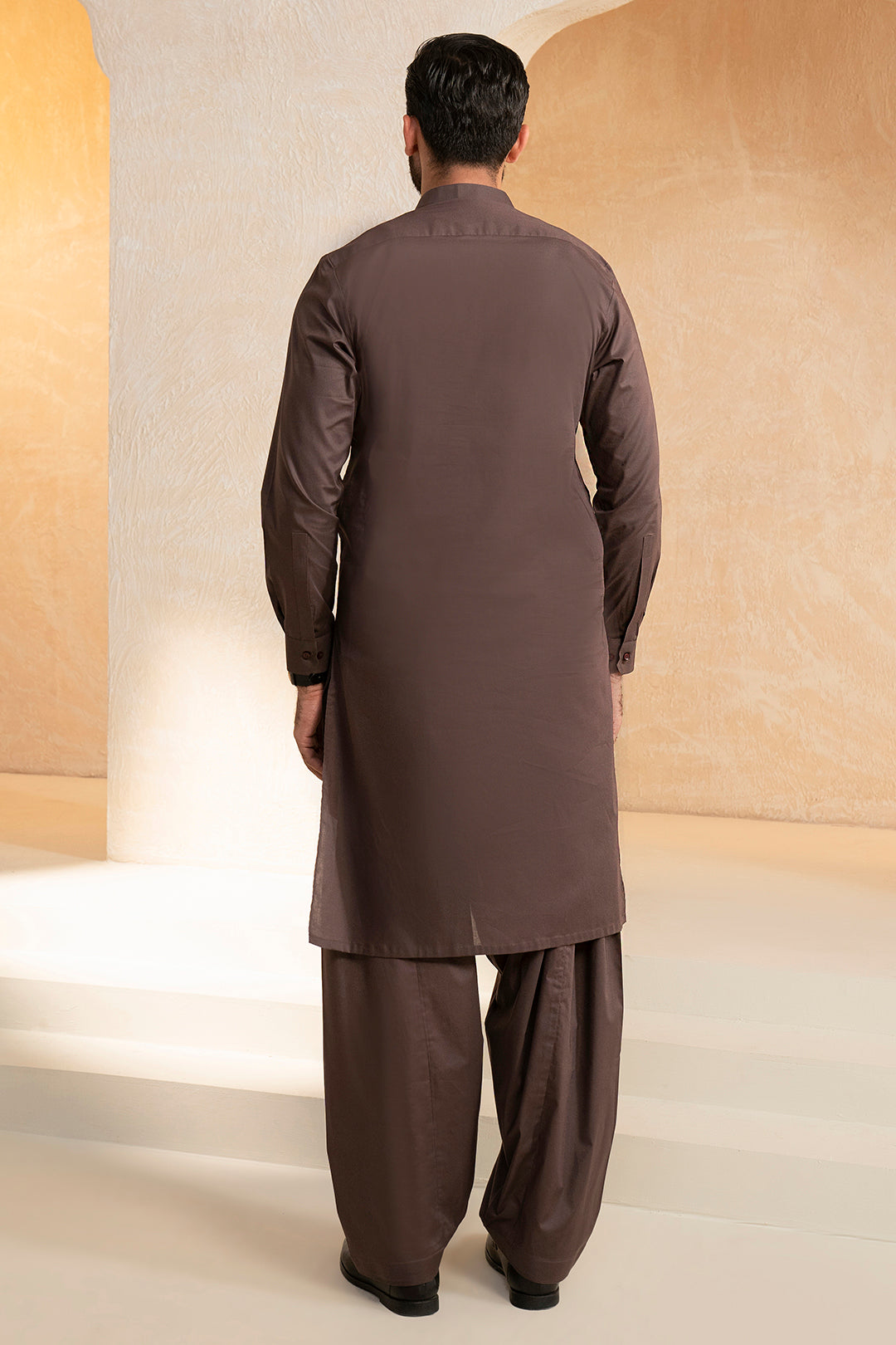 Brown Cotton Shalwar Kameez (2-Piece) - Image 7