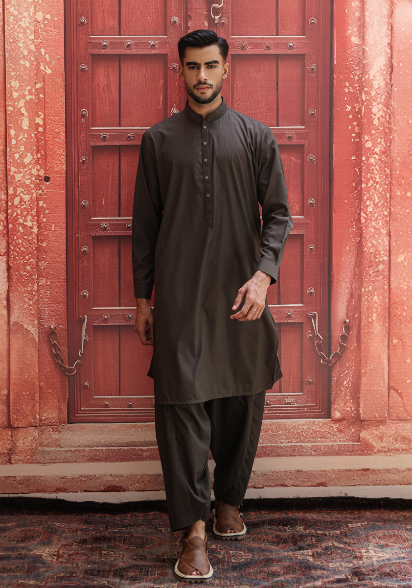 Rosin Poly Viscose Slim Fit Shalwar Kameez (2-Piece) - Image 1