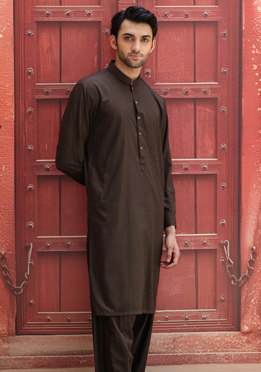 Forest Night Poly Viscose Slim Fit Shalwar Kameez (2-Piece) - Image 3