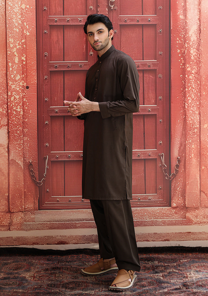 Forest Night Poly Viscose Slim Fit Shalwar Kameez (2-Piece) - Image 4