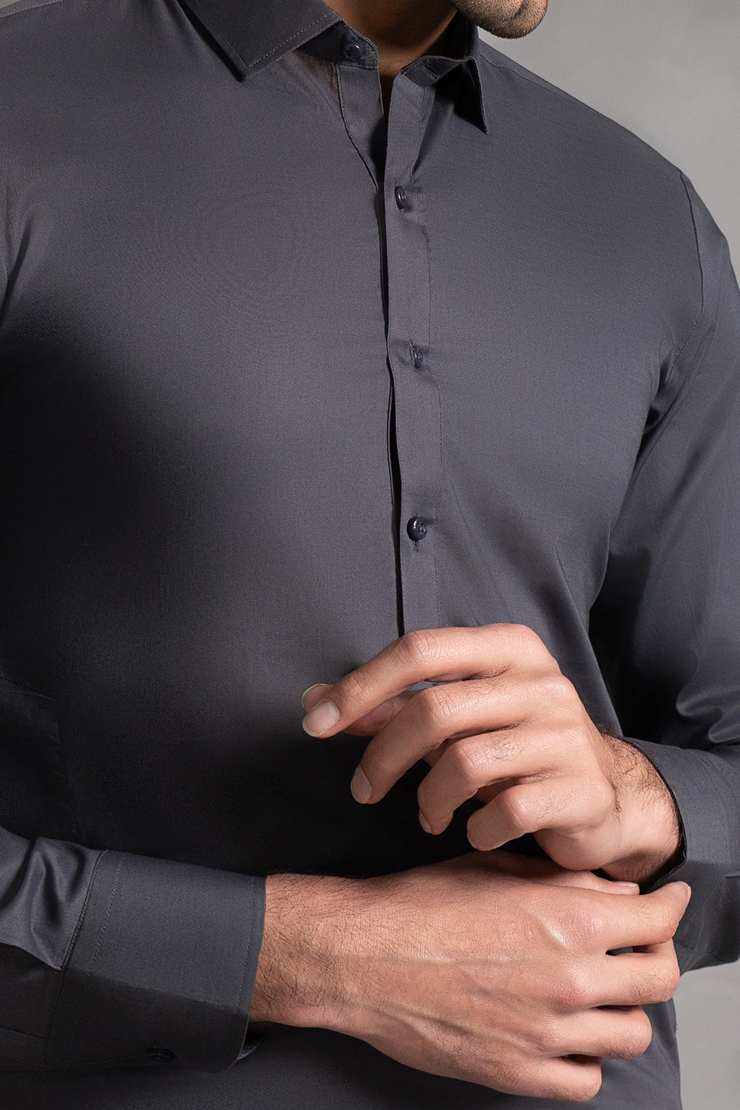 Dark Brown Cotton Pathani Suit (2-Piece) - Image 11