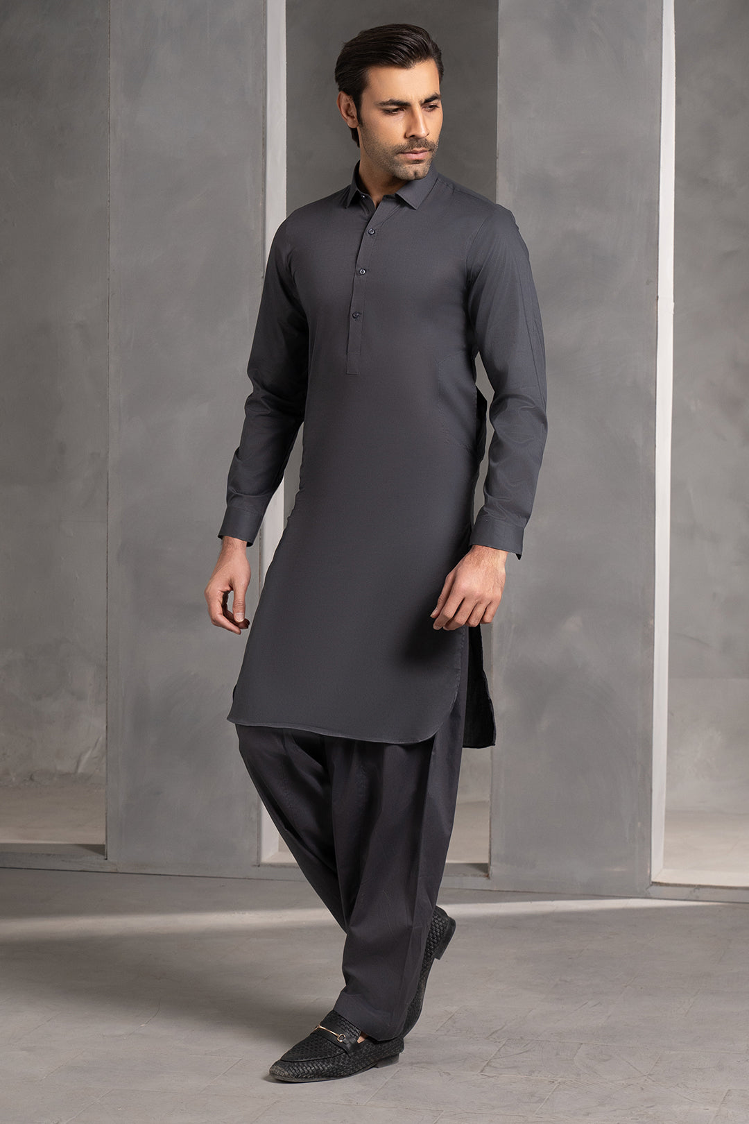 Dark Brown Cotton Pathani Suit (2-Piece) - Image 8