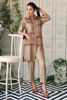 Coffee Embroidered Linen Salwar Kameez (2-Piece) - Image 2