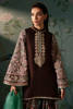 Pakistani Chocolate Brown Embellished Silk Salwar Kameez (3-Piece) - Image 3