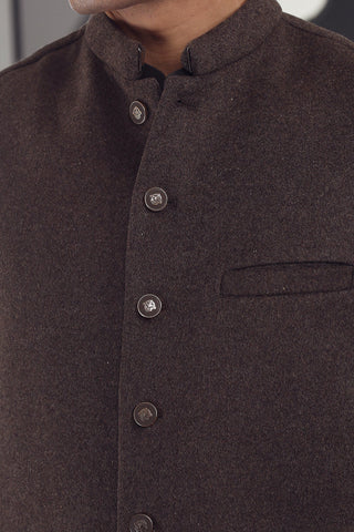 Brown Warm Cotton Waistcoat (1-Pc) - Image 2