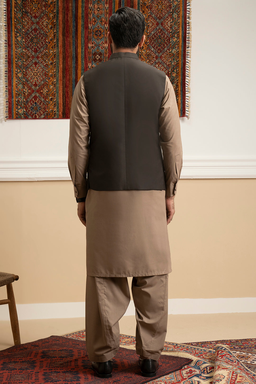 Brown Suiting Fabric Waistcoat (3-Piece) - Image 11