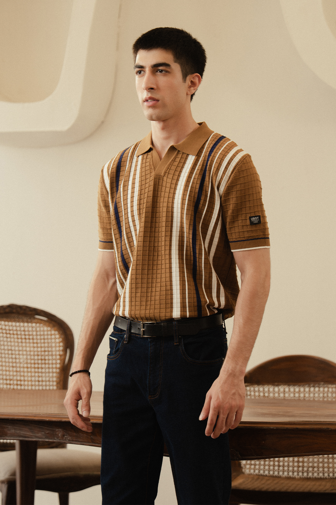 Brown Suiting Waistcoat Kurta Set (3-Piece) - Image 5