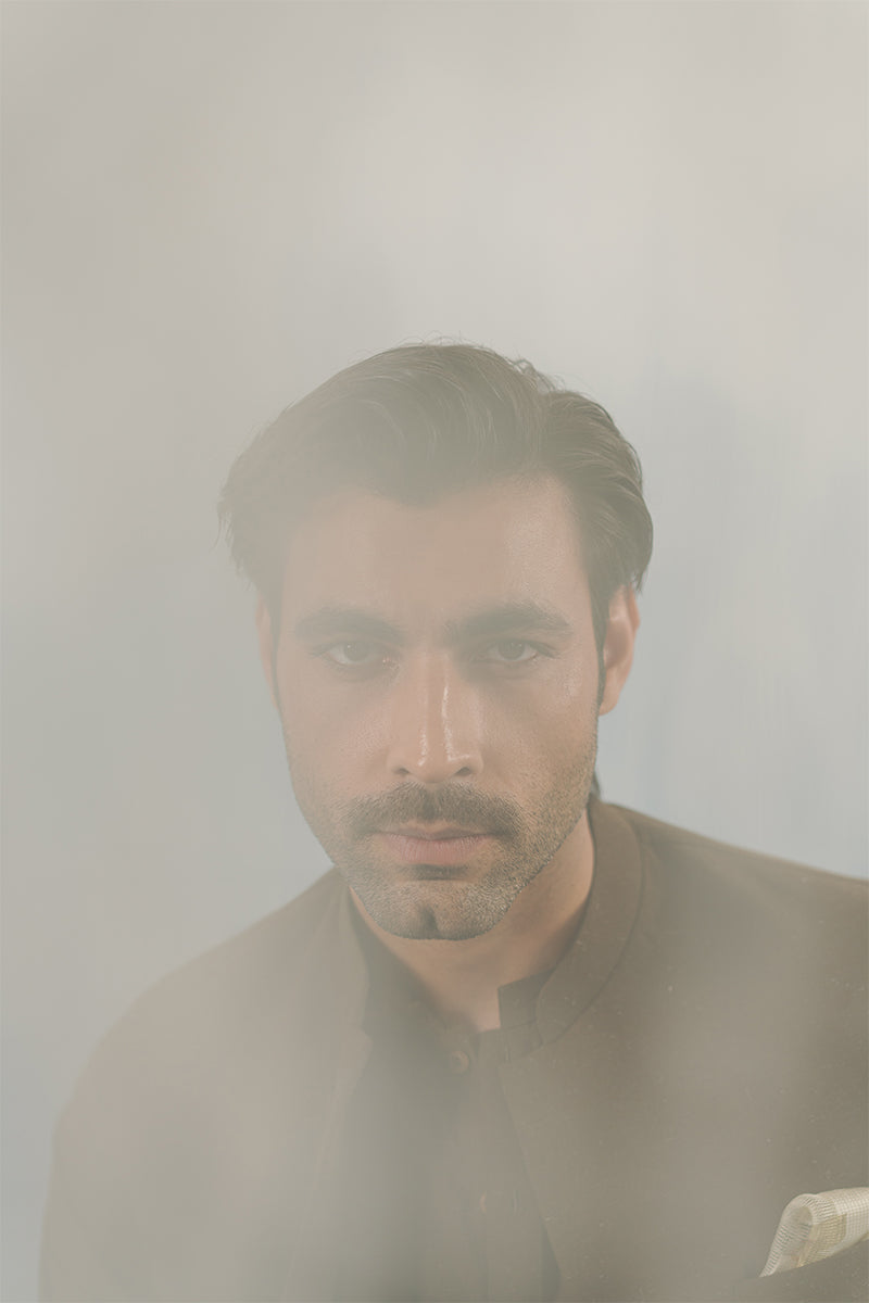 Brown Suiting Waistcoat Kurta Set (3-Piece) - Image 7