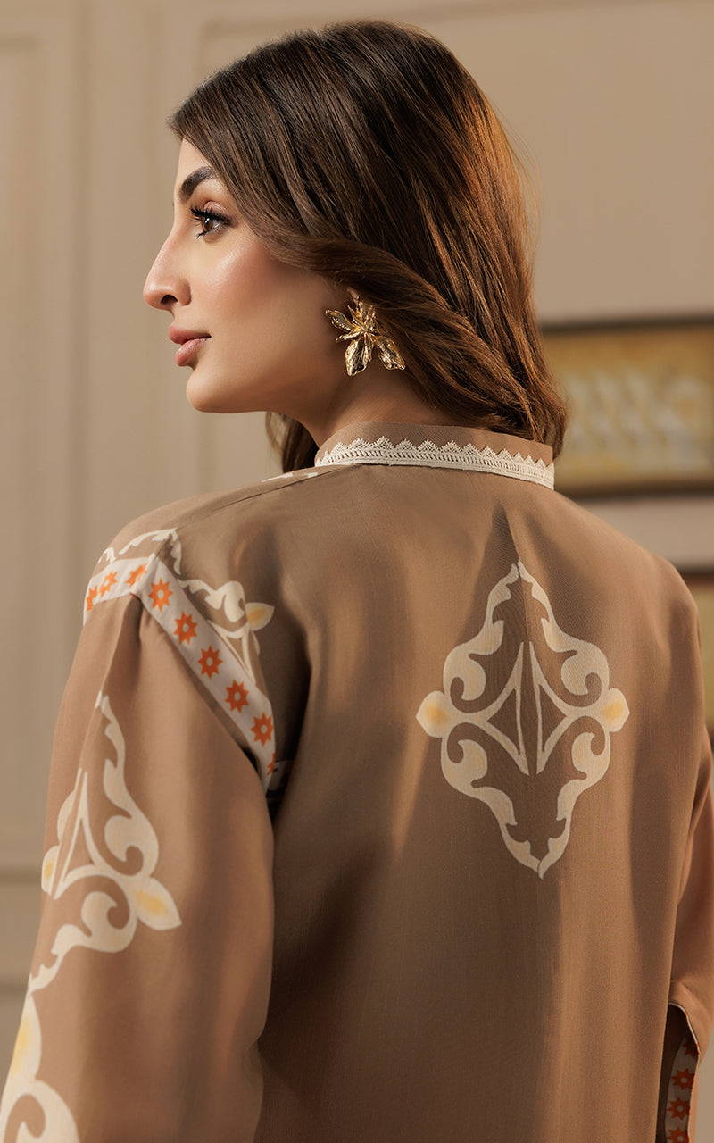 Camel Printed Viscose Silk Salwar Kameez (2-Piece) - Image 7