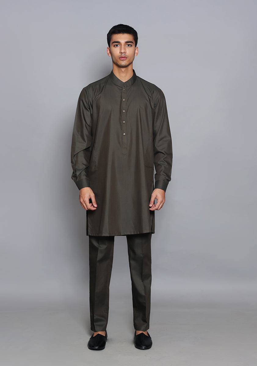 Tarmac Poly Viscose Slim Fit Kurta Pajama (2-Piece) - Image 1