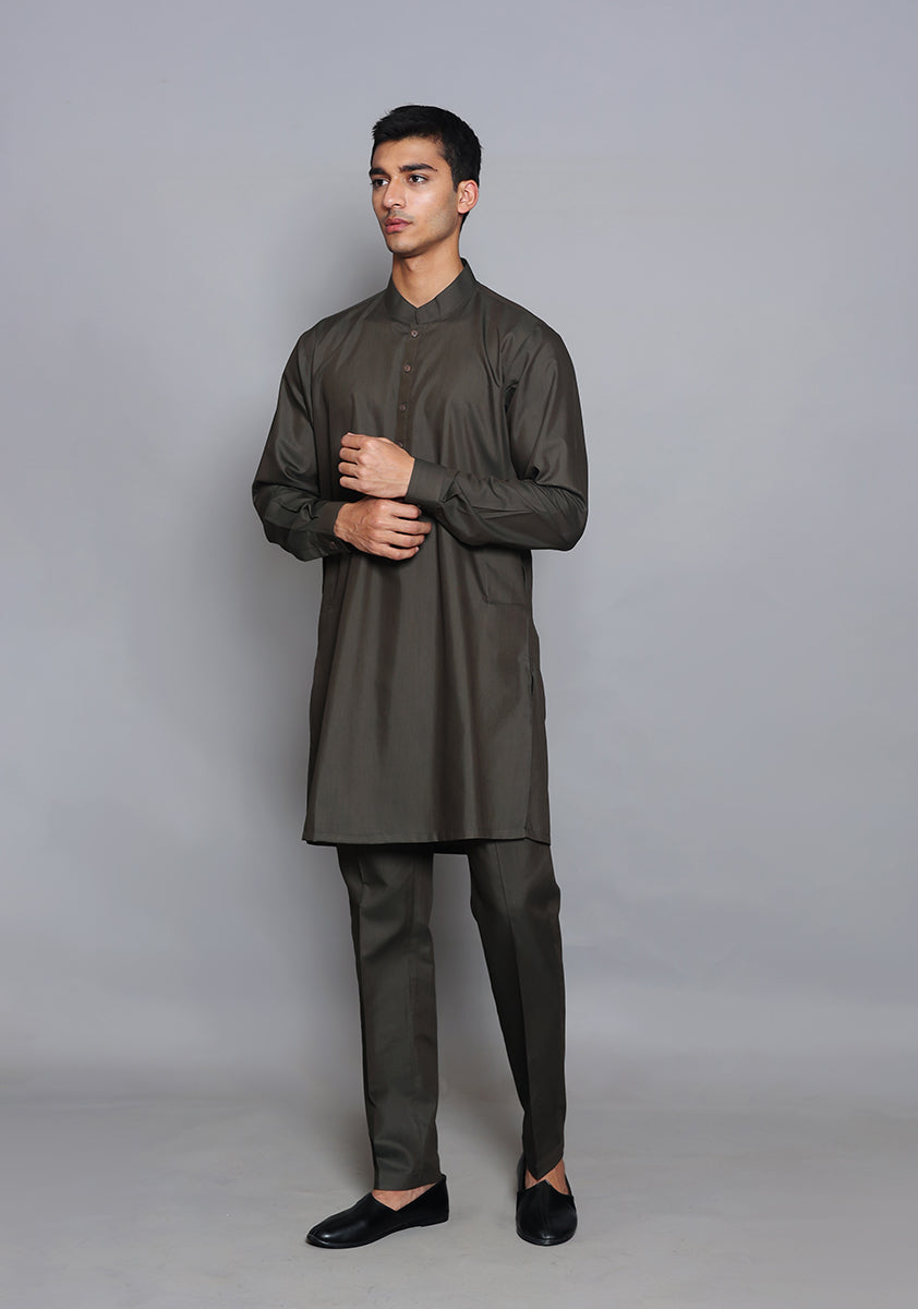 Tarmac Poly Viscose Slim Fit Kurta Pajama (2-Piece) - Image 3
