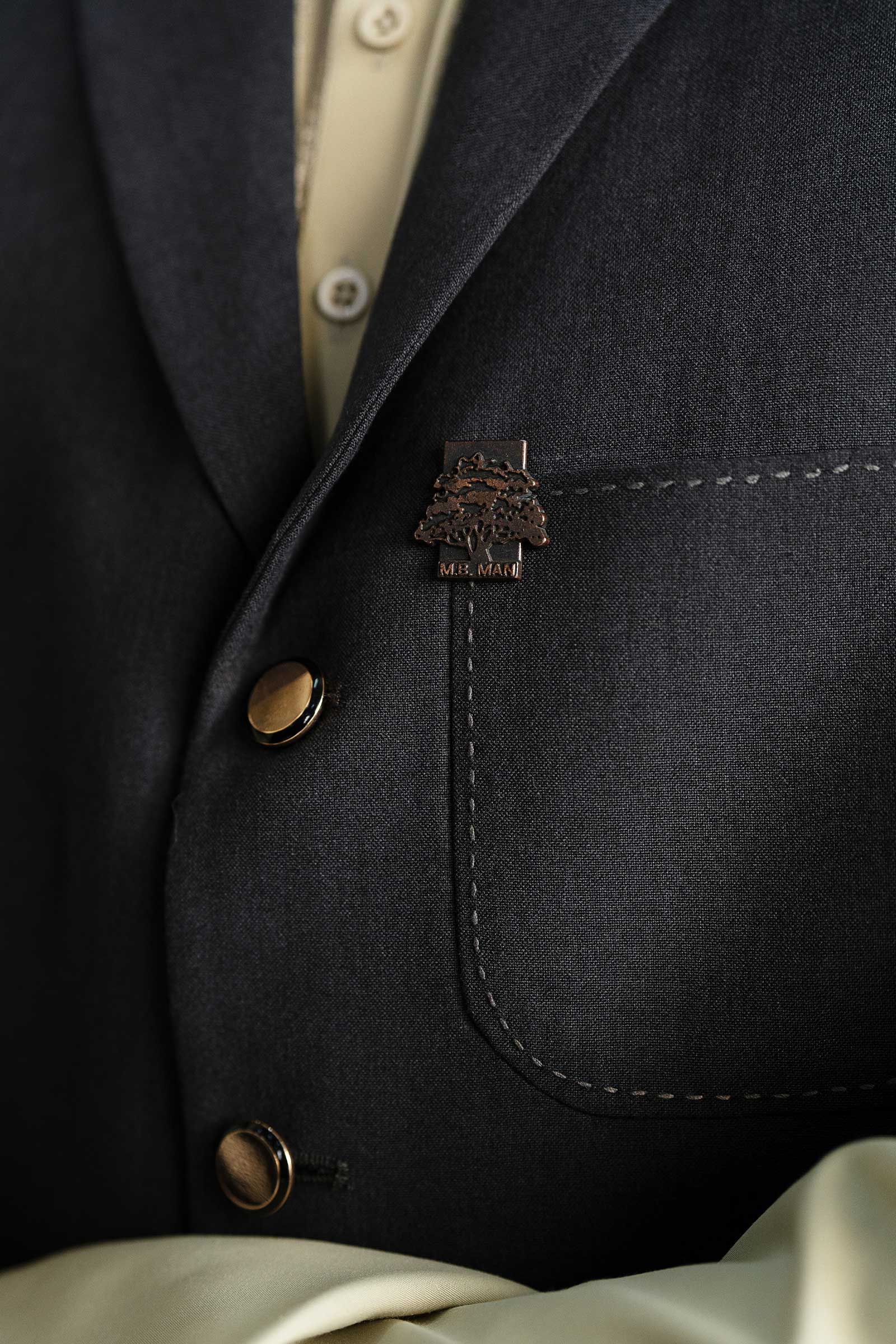 Midnight Charcoal Blended Formal Waistcoat (1-Pc) - Image 4