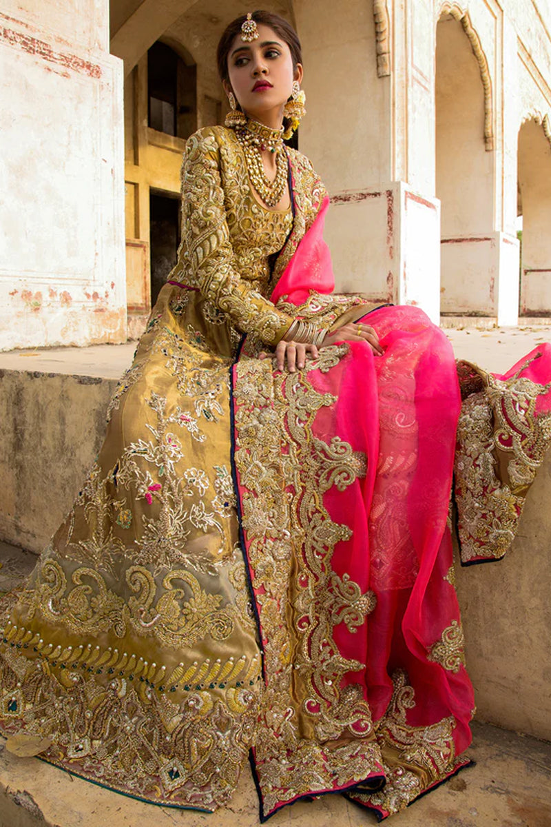 Deep Copper Embellished Katan Silk Lehenga Choli (3-Piece) - Image 1