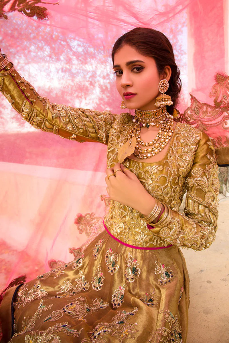 Deep Copper Embellished Katan Silk Lehenga Choli (3-Piece) - Image 2