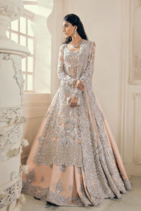 Pakistani Pétillant Coral Zardozi Net Bridal Sharara (3-Piece) - Image 1