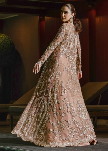 Crème Embellished Net Jacket with Satin Lehenga (2-Piece) - Image 8