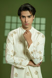 Cream Embroidered Wash-and-Wear Kurta (2-Piece) - Image 4