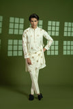 Cream Embroidered Wash-and-Wear Kurta (2-Piece) - Image 6