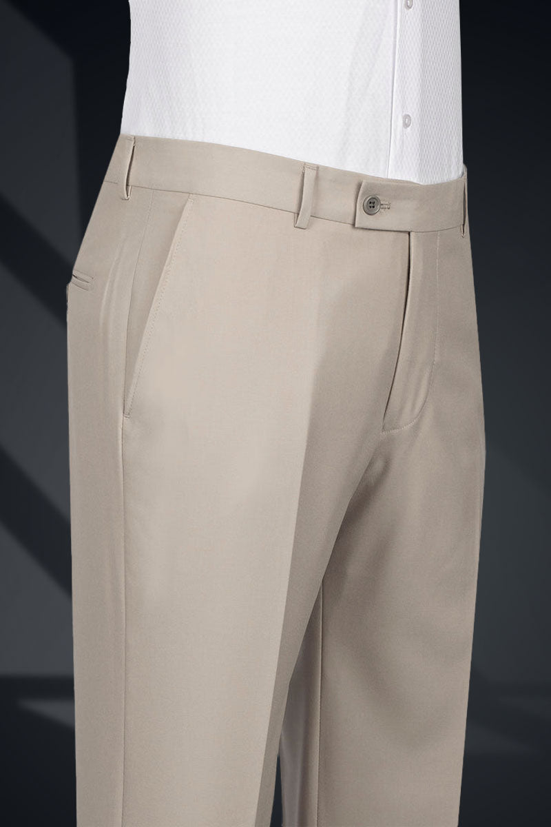 Cream Satin-Trim Italian Fabric Tuxedo Suit (2-Piece) - Image 4